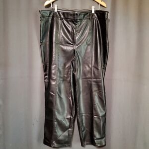 Bagatelle Black Faux Leather Plus Size Pants Size 1X NWT